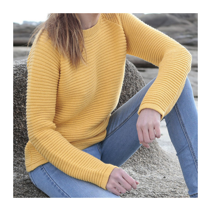Out Of Ireland Yellow Round Neckline Sweater