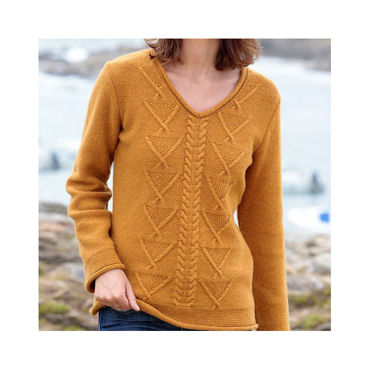 Out Of Ireland V Collar Mango Sweater