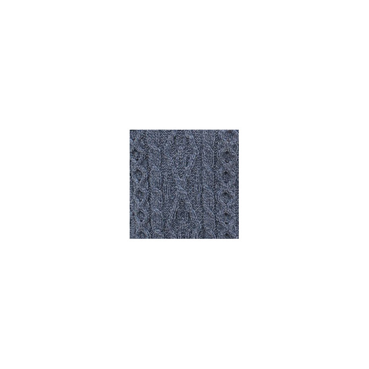 Pull Aran Mérinos Bleu Carraig Donn