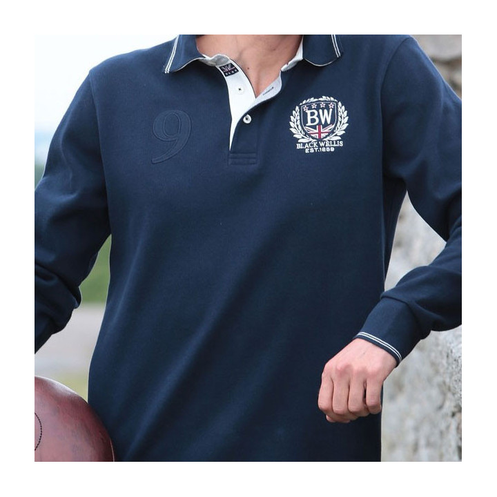 Black Wellis Navy N°9 Polo Shirt