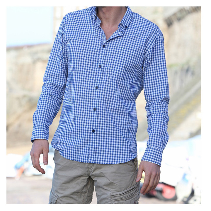Chemise Vichy Bleue Out Of Ireland
