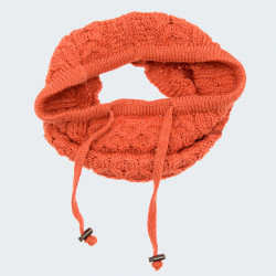 Aran Woolen Mills Orange Adjustable Knitted Collar