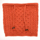 Aran Woolen Mills Orange Adjustable Knitted Collar