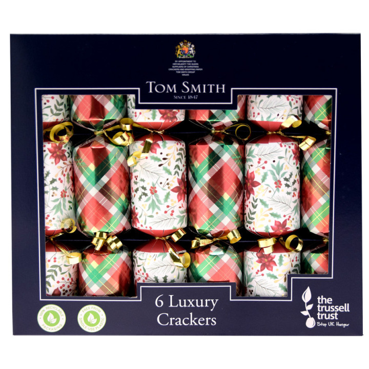 Tom Smith Party Crackers Mini Inspiration Tartan x6