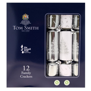 Tom Smith Party Crackers Family Silver x12