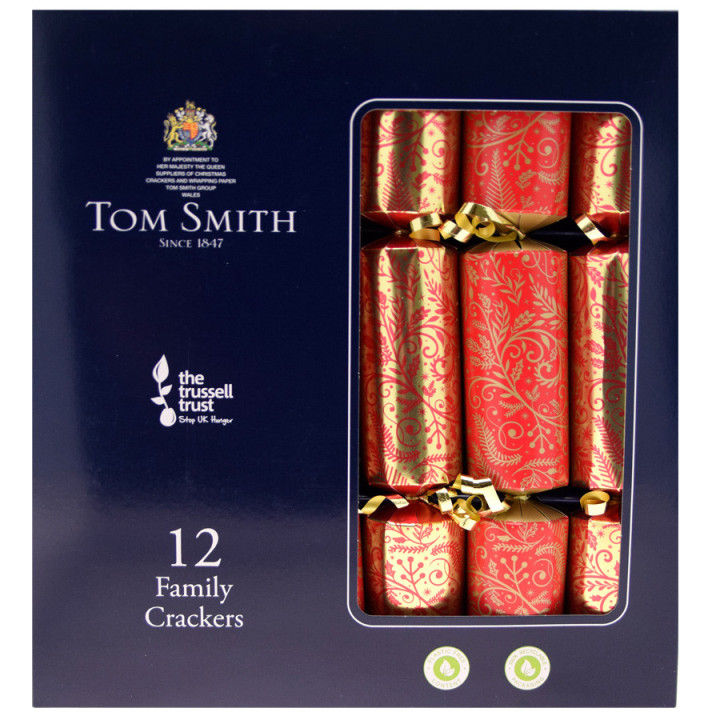Party Crackers Family Red and Gold x12 Tom Smith