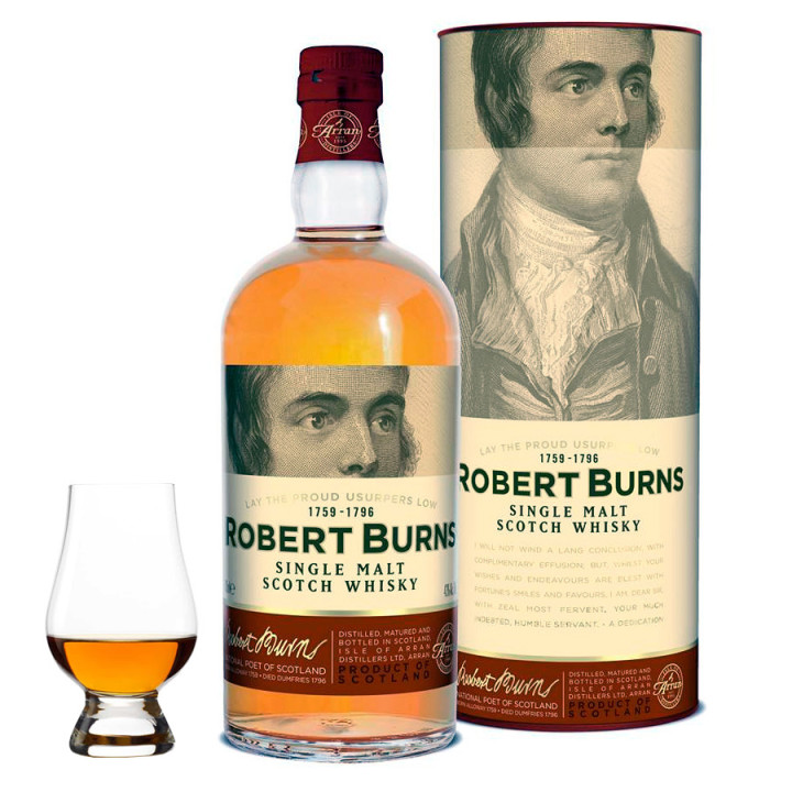 Arran Robert Burns Single Malt 70cl 43° + 1 Glencairn Glass