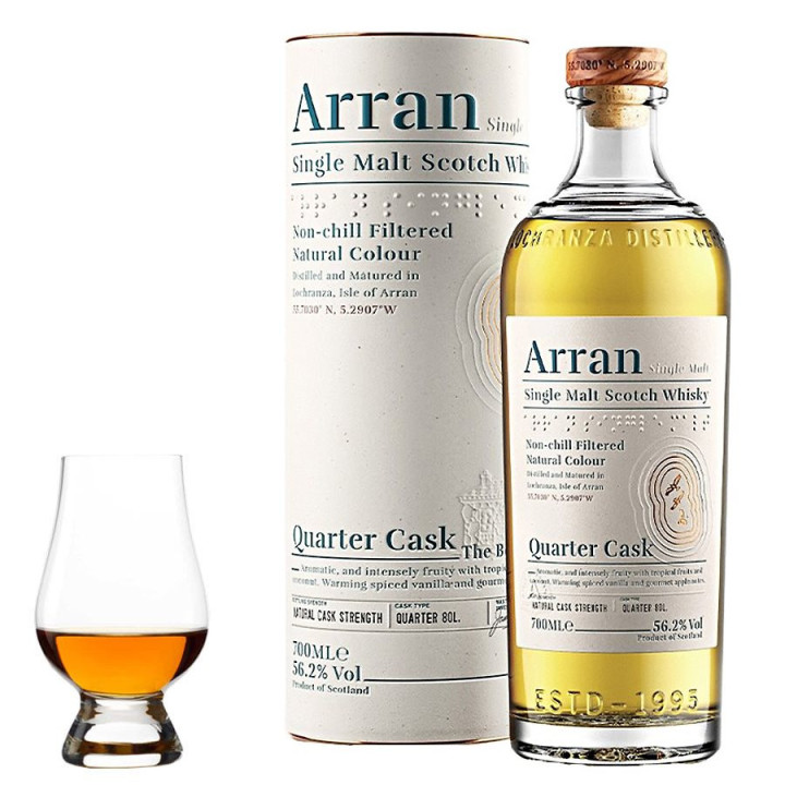 Arran Quarter Cask "The Bothy" 70cl 56.2° + 1 Glencairn Glass