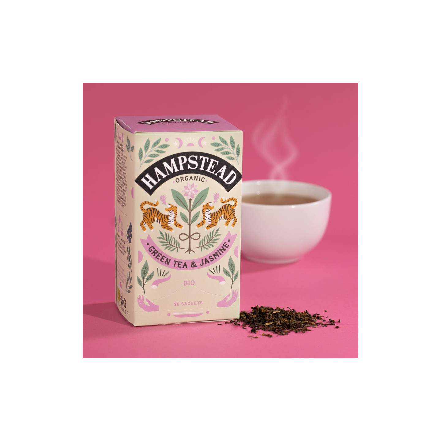 Hampstead Tea Jasmine Organic Green Tea 20 Bags