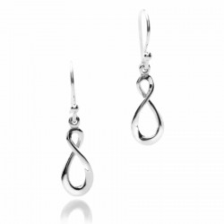 Eight Shape Silver Earrings
