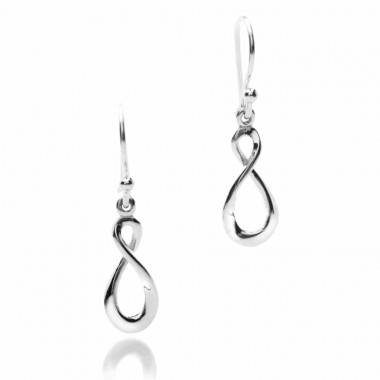 Eight Shape Silver Earrings