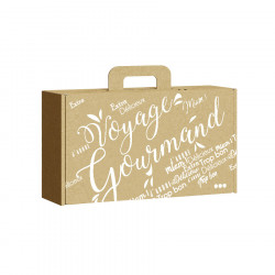 Gift Box Kraft White Voyage Gourmand Small Model