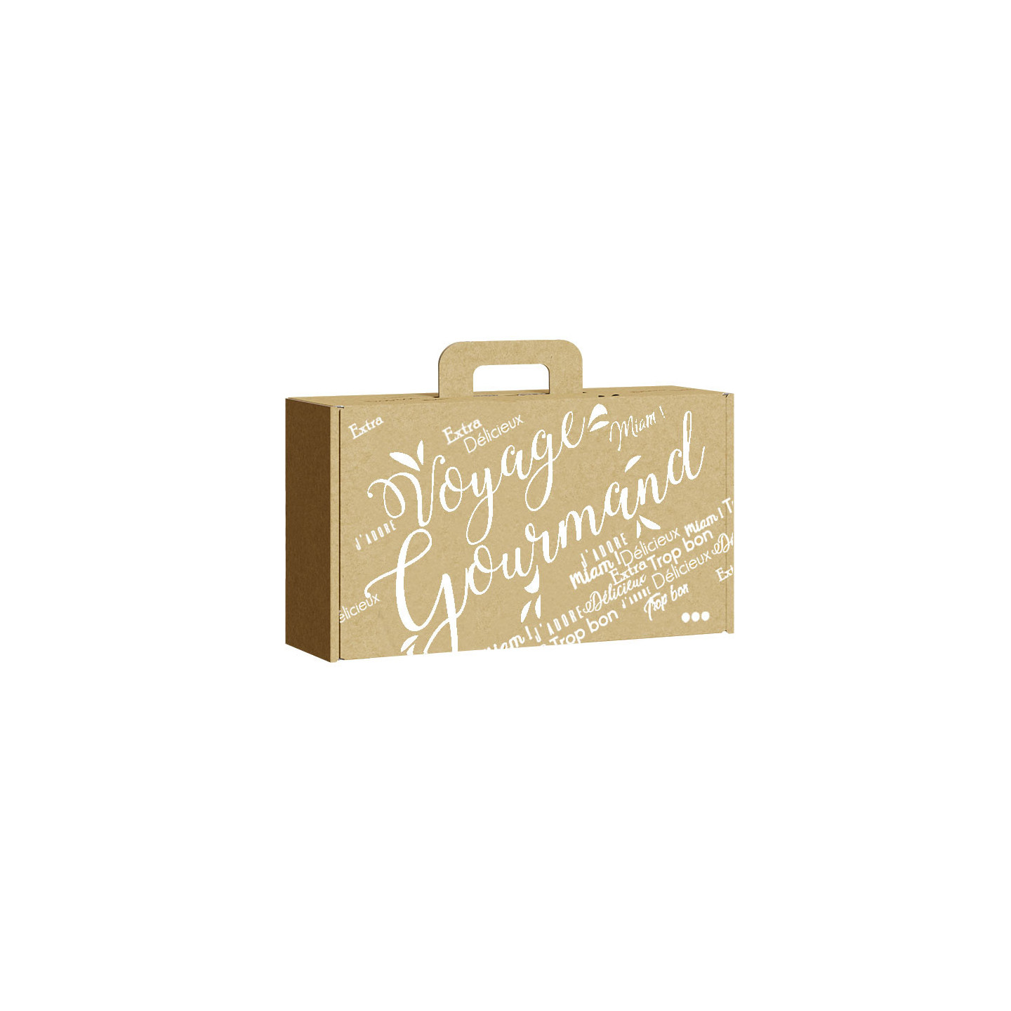 Valise Kraft Voyage Gourmand Blanc Petit Modèle