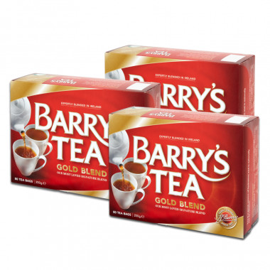 Pack of 3 Barry's Tea Gold Blend 80 sachets 250g