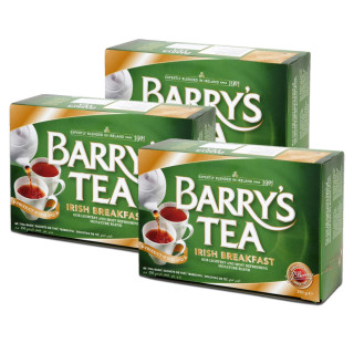 Pack 3 Packets of Barry's Irish Breakfast tea 80 sachets 250g