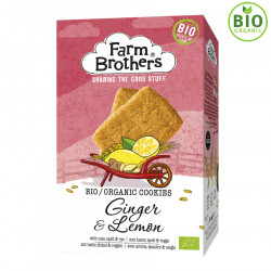 Farm Brothers Organic Lemon and Ginger Biscuits 150g