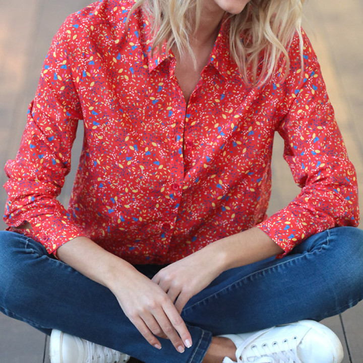 Out Of Ireland Red Printed Shirt