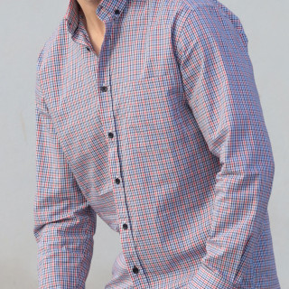 Out Of Ireland Navy Blue and Red Checkered Shirt