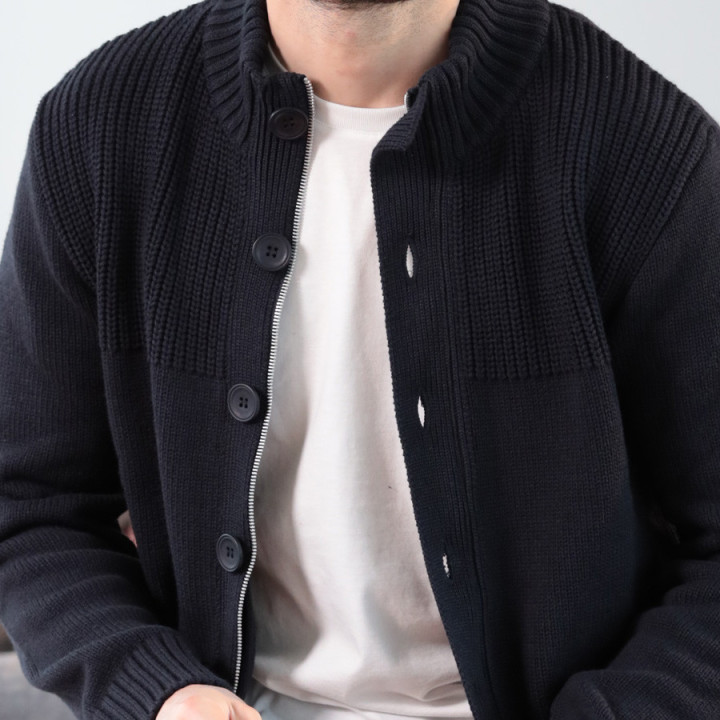 Out Of Ireland Navy Zipped Cardigan
