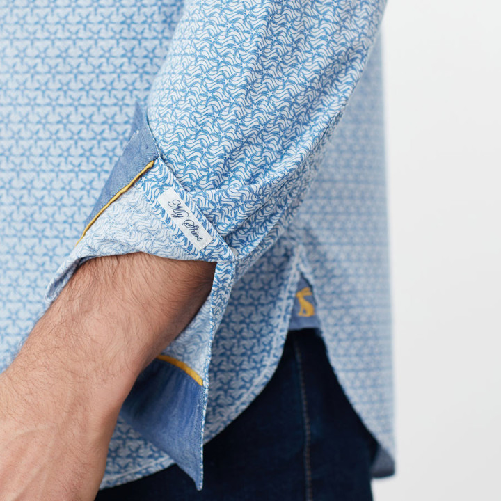 Chemise Bleue Imprimée Étoile Tom Joule