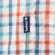Barbour Ecru Blue Red Check Short Sleeve Shirt