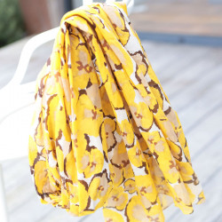 Out Of Ireland Pansies Dark Yellow Women's Stole