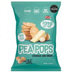 Chips pois chiche cheddar onion peapops 80g