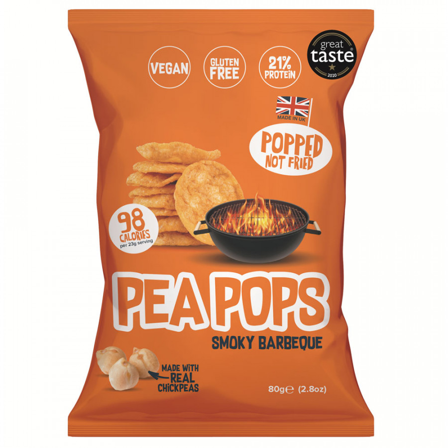 Pea Pops Chickpeas Chips Smoky Barbecue 80g Chips Le Comptoir Irlandais