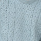 Aran Woollen Mills Ice Blue Round Collar Sweater
