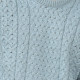 Pull Aran Col Rond Bleu Glacier Aran Woollen Mills