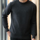 Best Yarn Extra Thin Wool Round Collar Anthracite Sweater