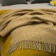 Avoca Yellow Herringbone Style Donegal Wool Throw 142 x 183 cm
