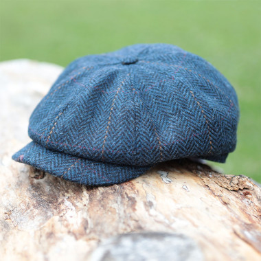 Mucros Weavers 8 Panels Blue Irish Cap