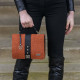 Mucros Weavers Orange Tweed Handbag