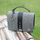 Mucros Weavers Black and Ecru Tweed Handbag