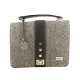 Mucros Weavers Black and Ecru Tweed Handbag