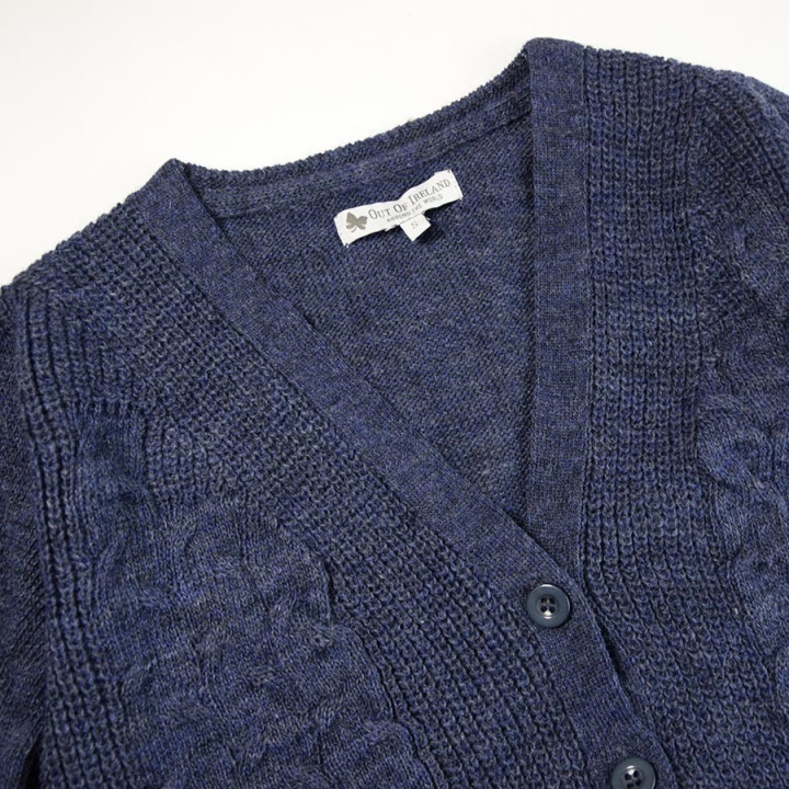 Cardigan Boutonné Bleu Jean Out of Ireland