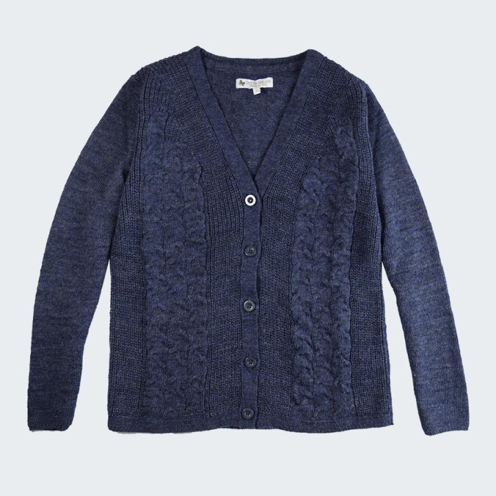 Cardigan Boutonné Bleu Jean Out of Ireland