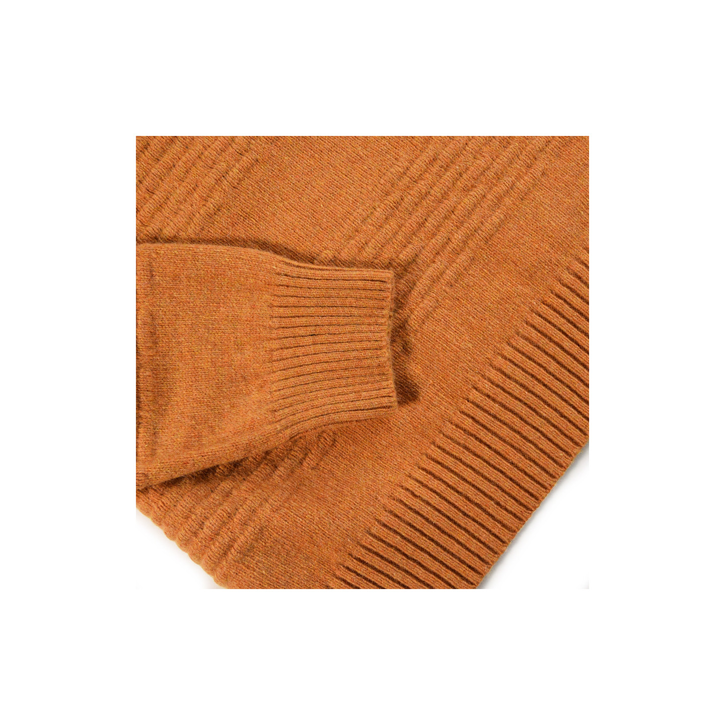 Pull Homme Vintage Fair Isle – Orange, Taille M – Années 80/90, Acrylique/coton