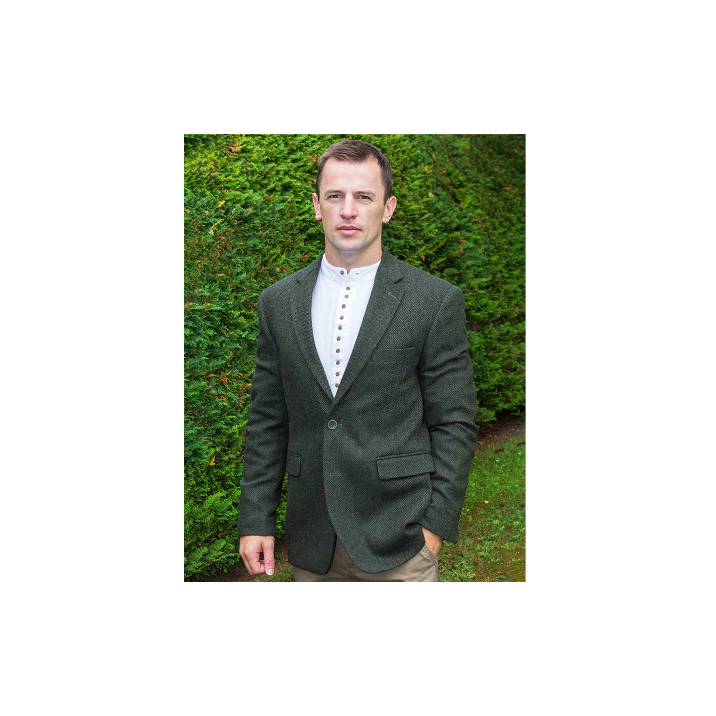 Emerald Isle Weaving Olive Tweed Jacket
