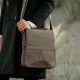 Aran Woolen Mills Large Canvas And Leather Bag