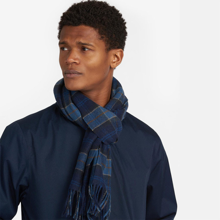 Barbour Tartan Midnight Lambswool Scarf