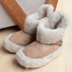 Alwero Beige Velvet Boots Slippers