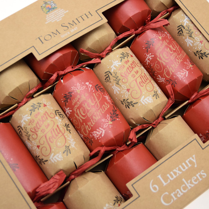 Tom Smith Mini Kraft Luxury Party Crackers x6