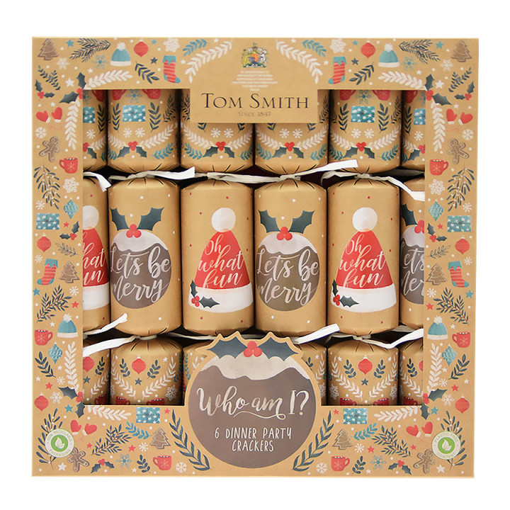 Tom Smith Game Kraft Party Crackers x6