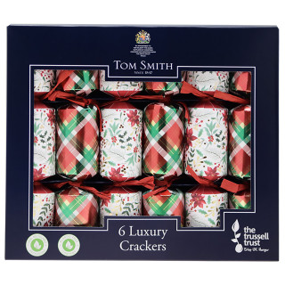 Tom Smith Mini Luxury Tartan Party Crackers x6