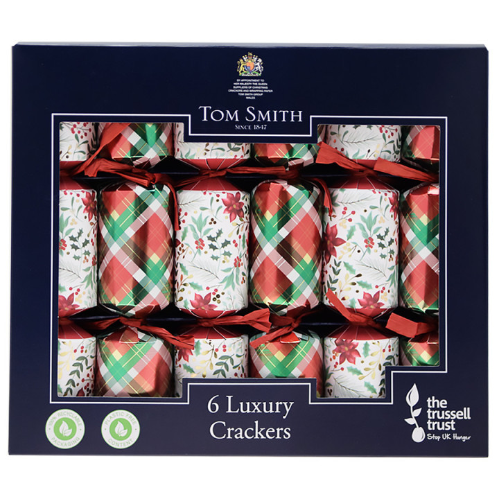 Tom Smith Mini Luxury Tartan Party Crackers x6