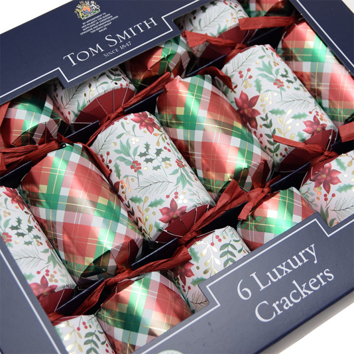 Tom Smith Mini Luxury Tartan Party Crackers x6