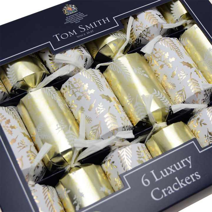 Tom Smith Mini Luxury Gold Party Crackers x6