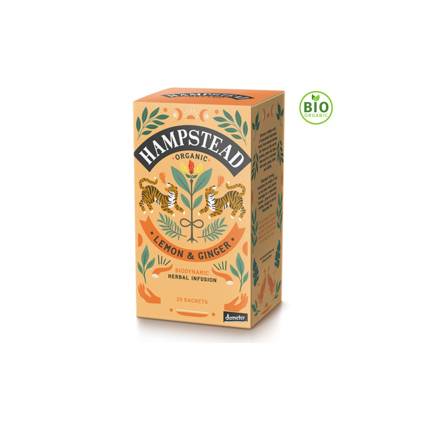 Infusion Bio Citron Gingembre Hampstead Tea 20 sachets